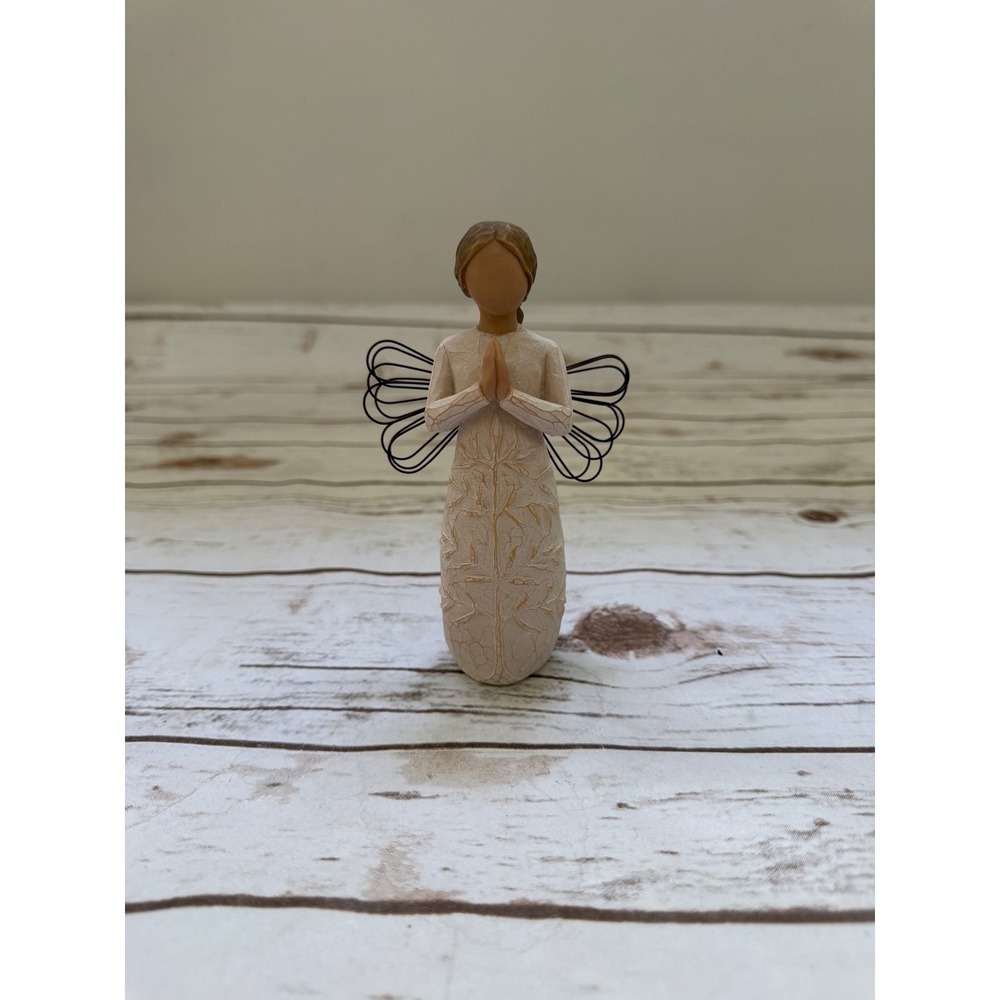 Willow Tree A Tree A Prayer Cream Angel Figurine Wire Wings 26170 5.5in